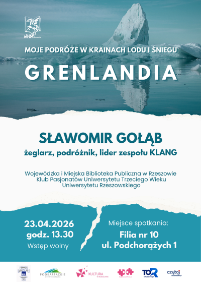 Grafika promująca spotkanie ze Sławomirem Gołąbem